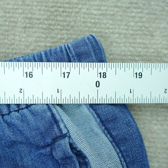 Levi's Capris Women 36 Blue Elastic Drawstring Waist Cuffed - Picture 4 of 6